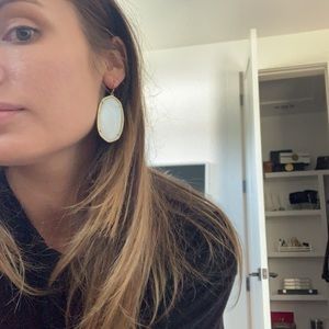 Kendra Scott Pearl white statement earrings